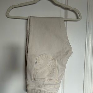 MOTHER Cream Denim Jeans